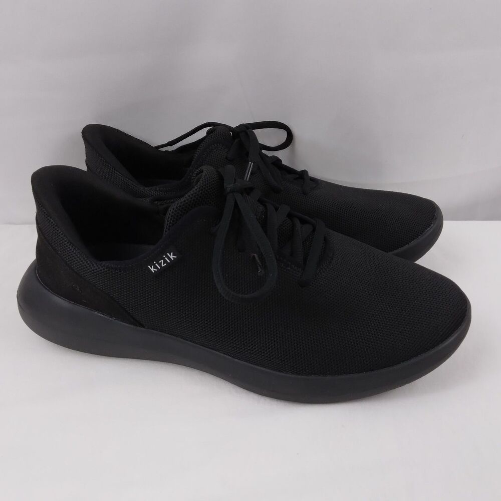Kizik Madrid Eco Knit Shoes Black Hands Free Lace Up Men's 10.5 W Women's  12 W